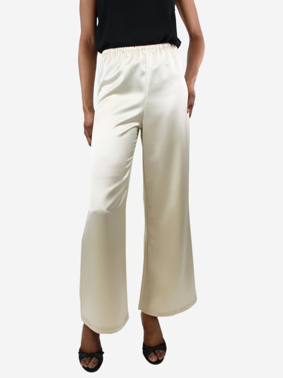Cream satin trousers - size UK 6 Trousers Toteme 