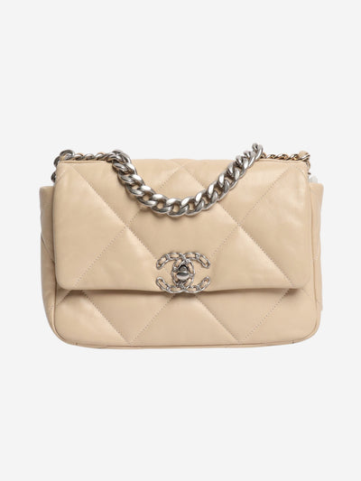 Cream medium 19 lambskin shoulder bag Shoulder bags Chanel 