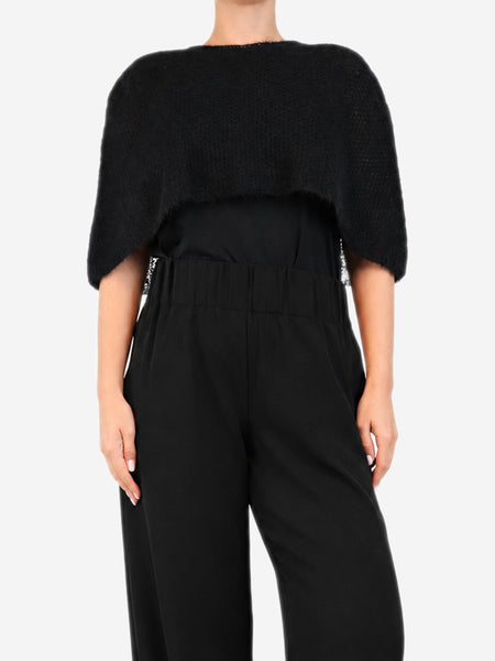 Black open-knit shrug - One size product image