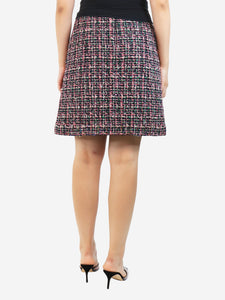 Chanel Pink and green tweed midi skirt - size UK 10