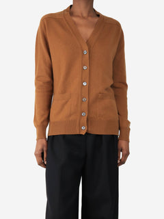 Tan cashmere pocket cardigan - size S Knitwear Crimson 