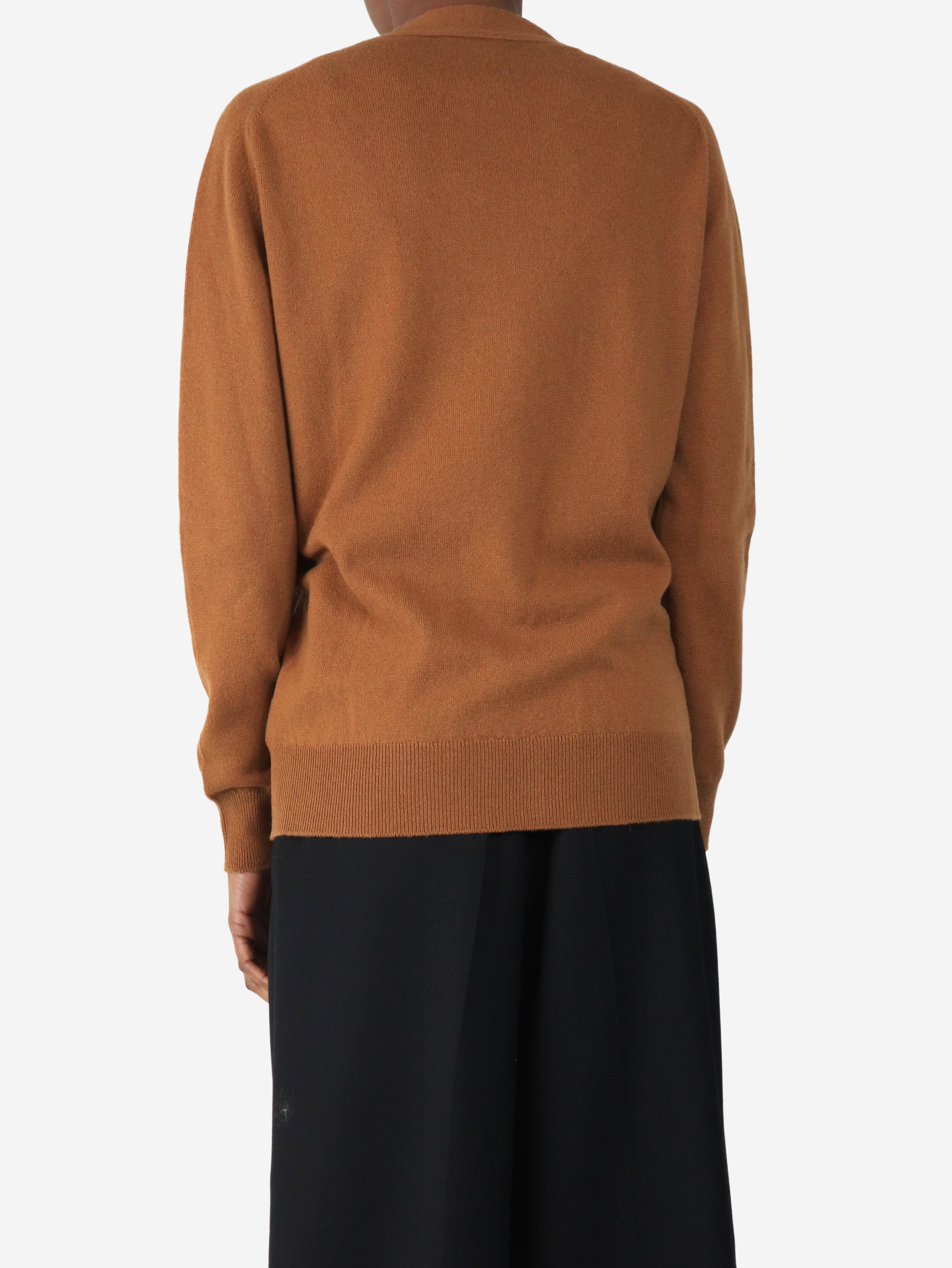 Tan cashmere pocket cardigan - size S Knitwear Crimson 