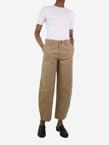 Ganni Neutral wide-leg trousers - size EU 34