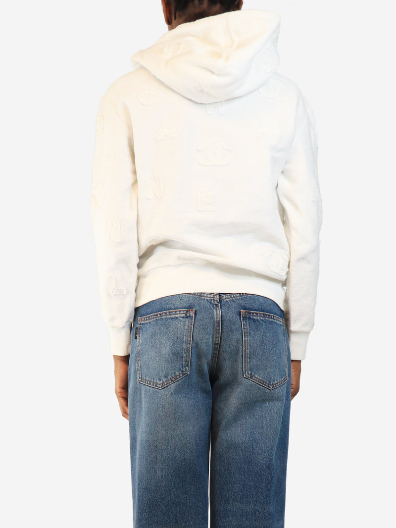 White CC hoodie - size S