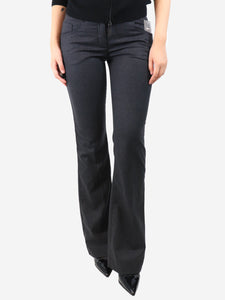 Prada Dark grey wool trousers - size UK 10