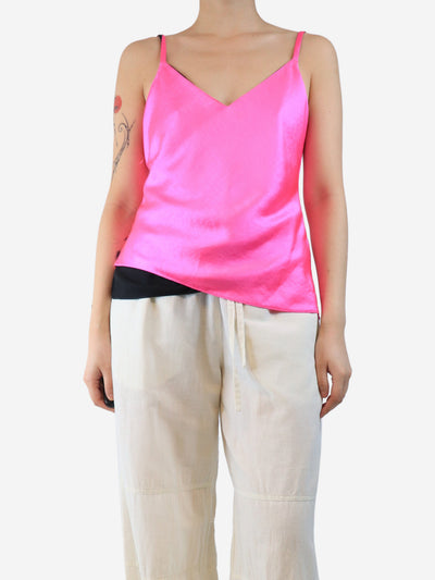 Bright pink satin camisole - size UK 12 Tops Serena Bute 