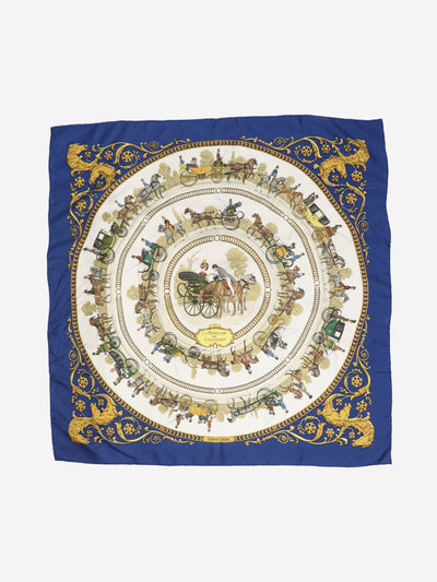 Blue silk scarf Scarves Hermes 