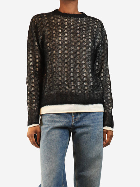 Black mohair jumper - size XS product image