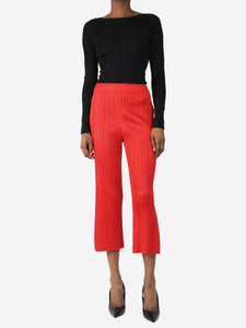 Pleats Please Red pleated trousers - size XS