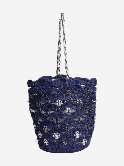 Blue raffia bucket bag Bags Paco Rabanne 