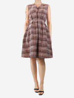 Pink sleeveless gathered midi dress - size UK 8 Dresses Marni 