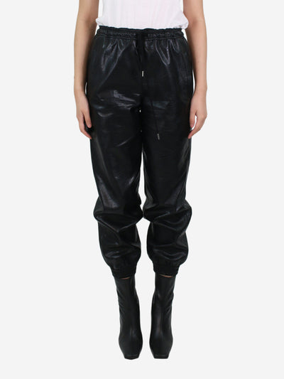 Black faux leather joggers - size IT 40 Trousers Stella McCartney 