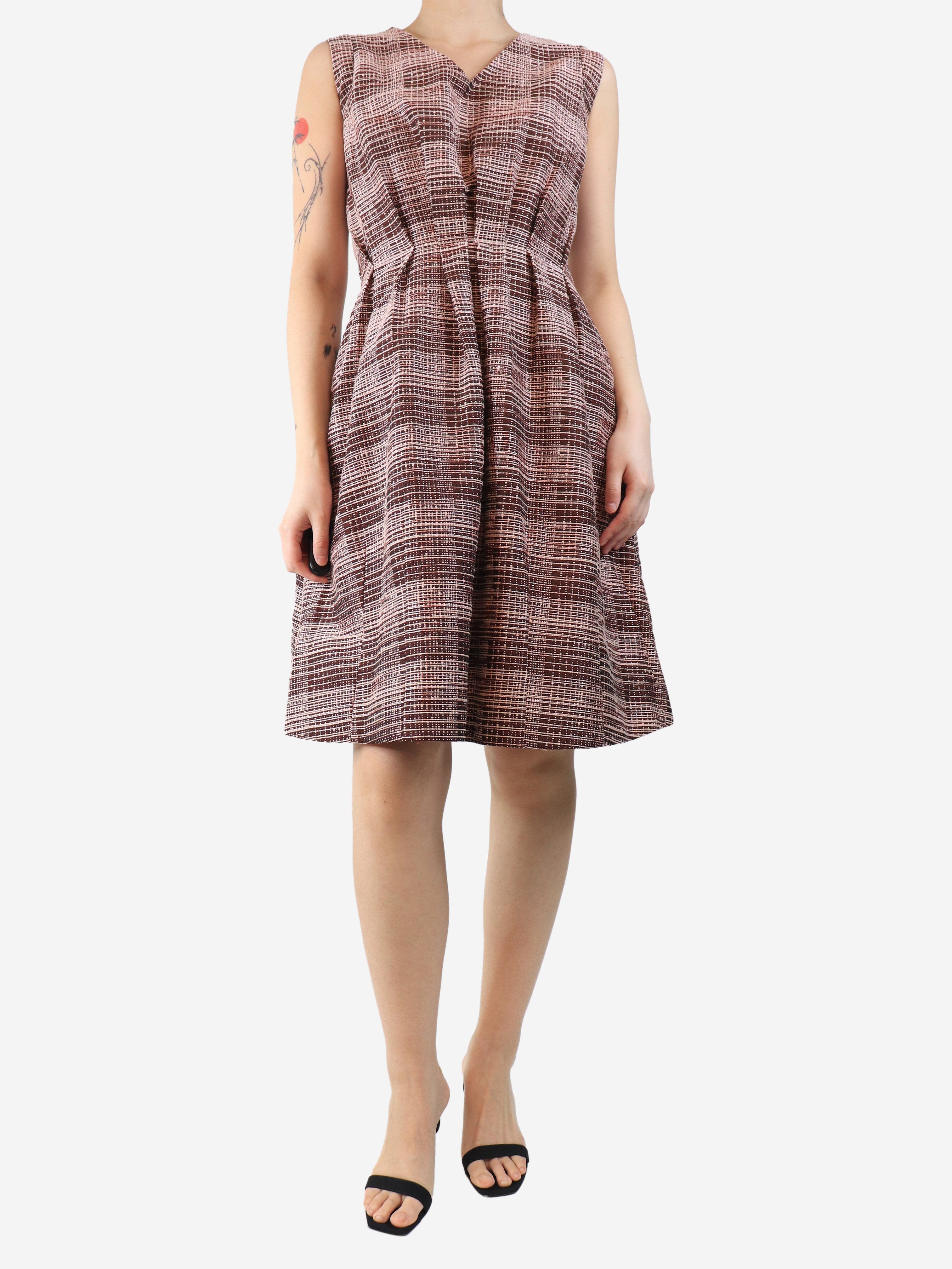 Pink sleeveless gathered midi dress - size UK 8 Dresses Marni 