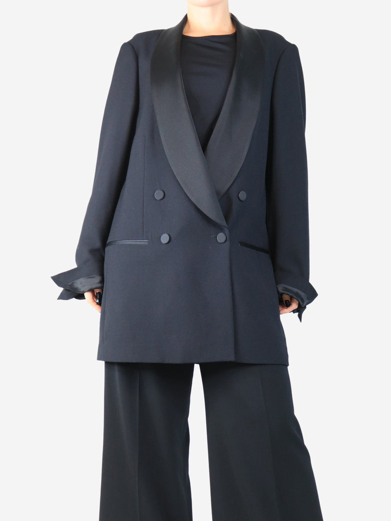 Black double-breasted tuxedo jacket - size M Coats & Jackets Dries Van Noten 