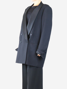 Dries Van Noten Black double-breasted tuxedo jacket - size M