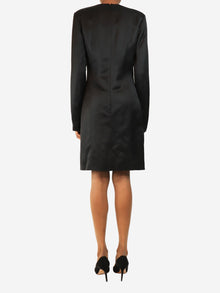 Black long sleeved satin mini dress - size UK 8 Dresses Toteme 