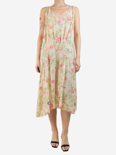 Cream floral slip dress - size UK 10 Dresses Marni 