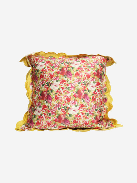 Pink floral cushion product image