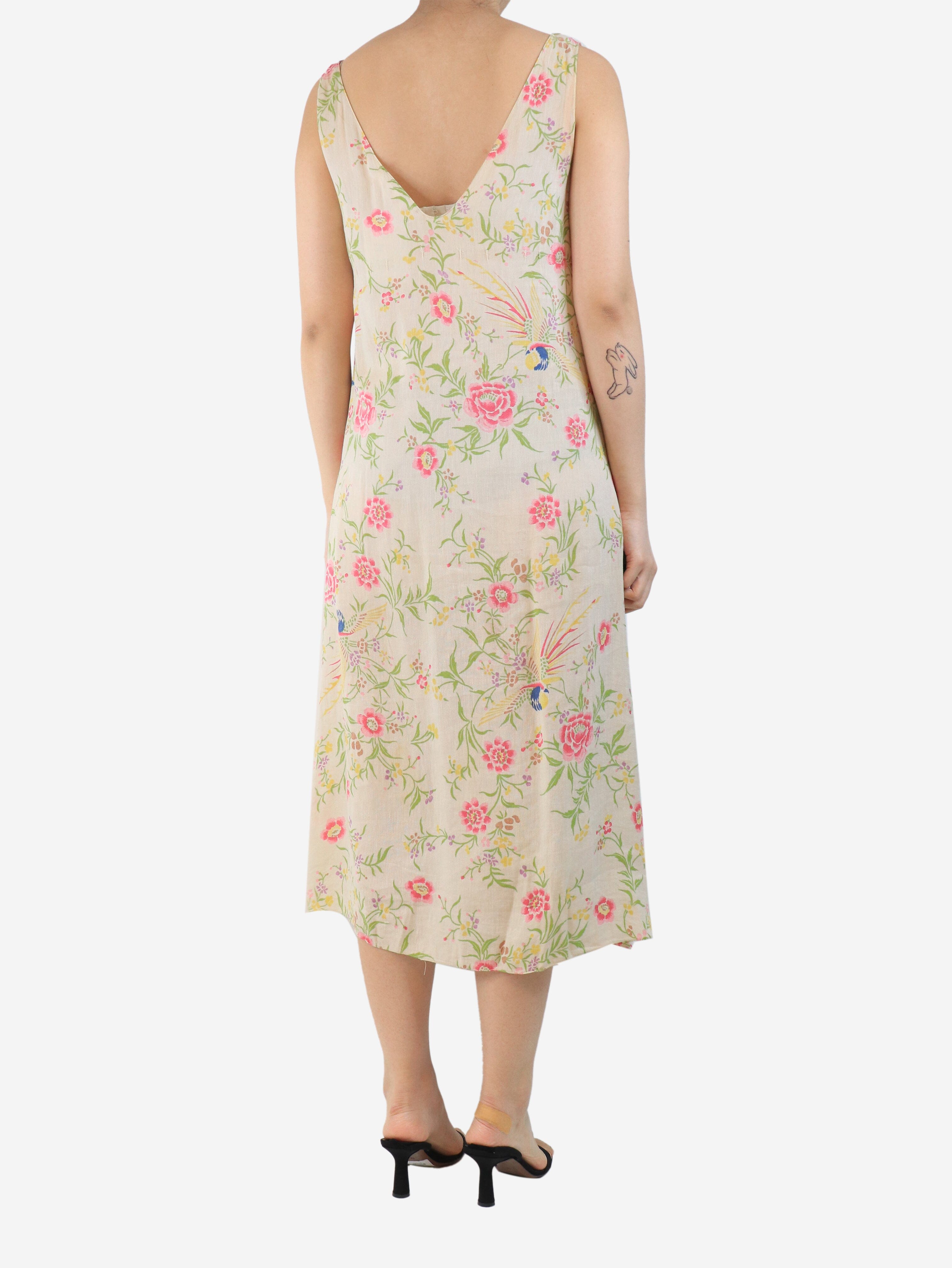 Cream floral slip dress - size UK 10 Dresses Marni 