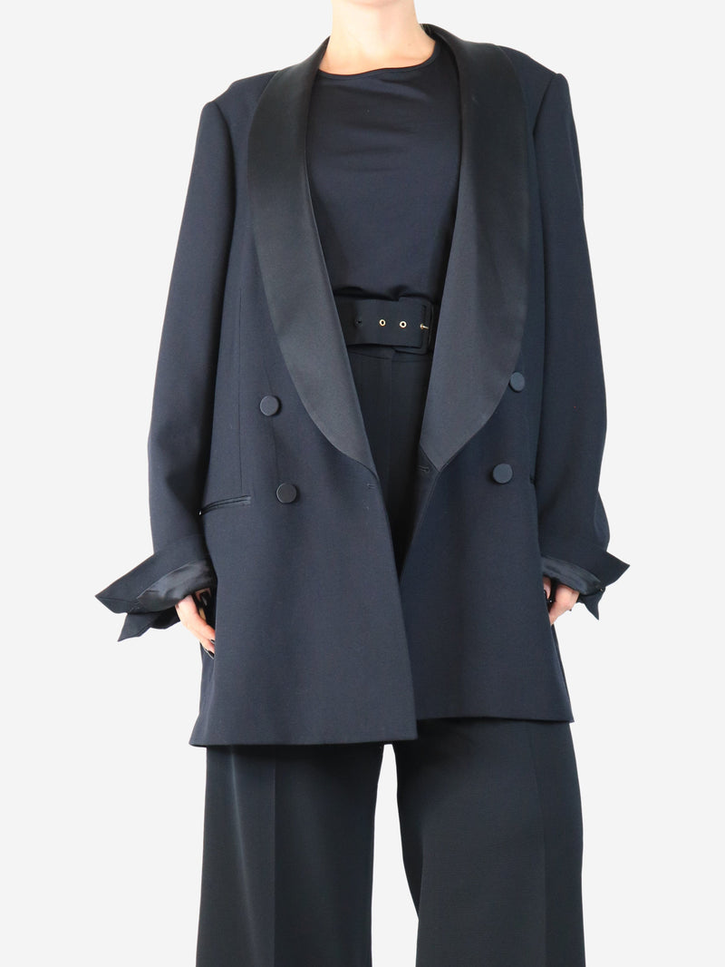 Black double-breasted tuxedo jacket - size M Coats & Jackets Dries Van Noten 