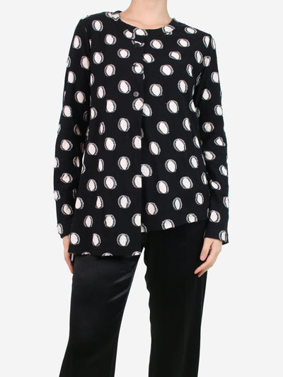 Black polka dot button-up cardigan - size S Tops Y's 