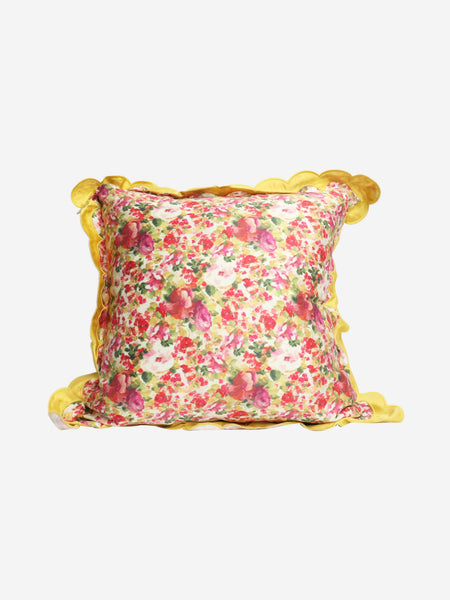 Pink floral cushion alternate image