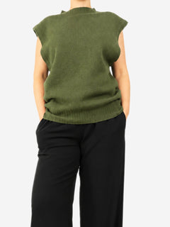 Khaki knit vest - size UK 12 Knitwear Margaret Howell 