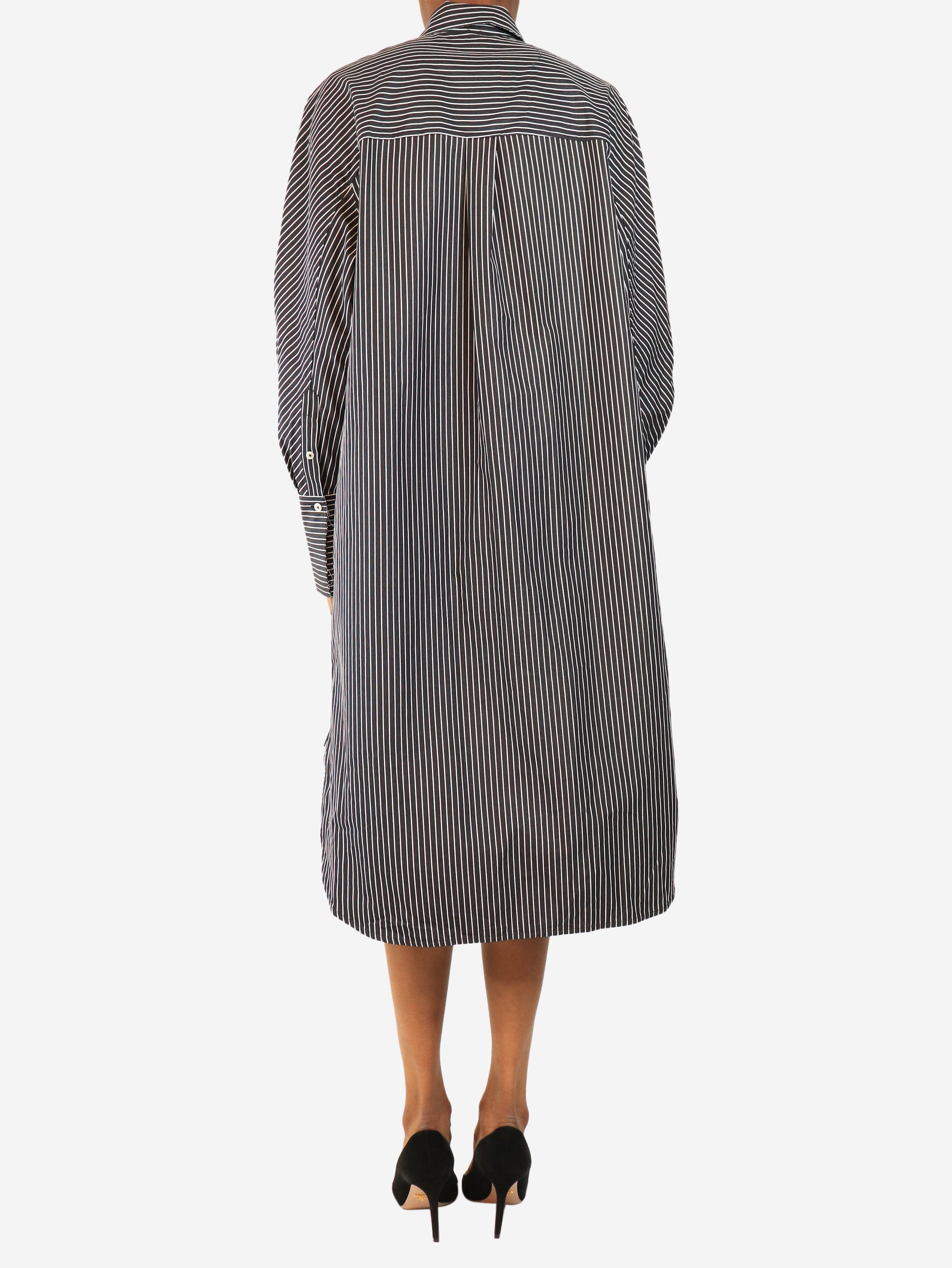 Navy oversized striped shirt dress - size UK 6 Dresses Toteme 