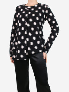 Y's Black polka dot button-up cardigan - size S