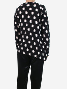 Y's Black polka dot button-up cardigan - size S