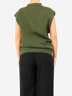 Khaki knit vest - size UK 12 Knitwear Margaret Howell 