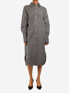 Navy oversized striped shirt dress - size UK 6 Dresses Toteme 