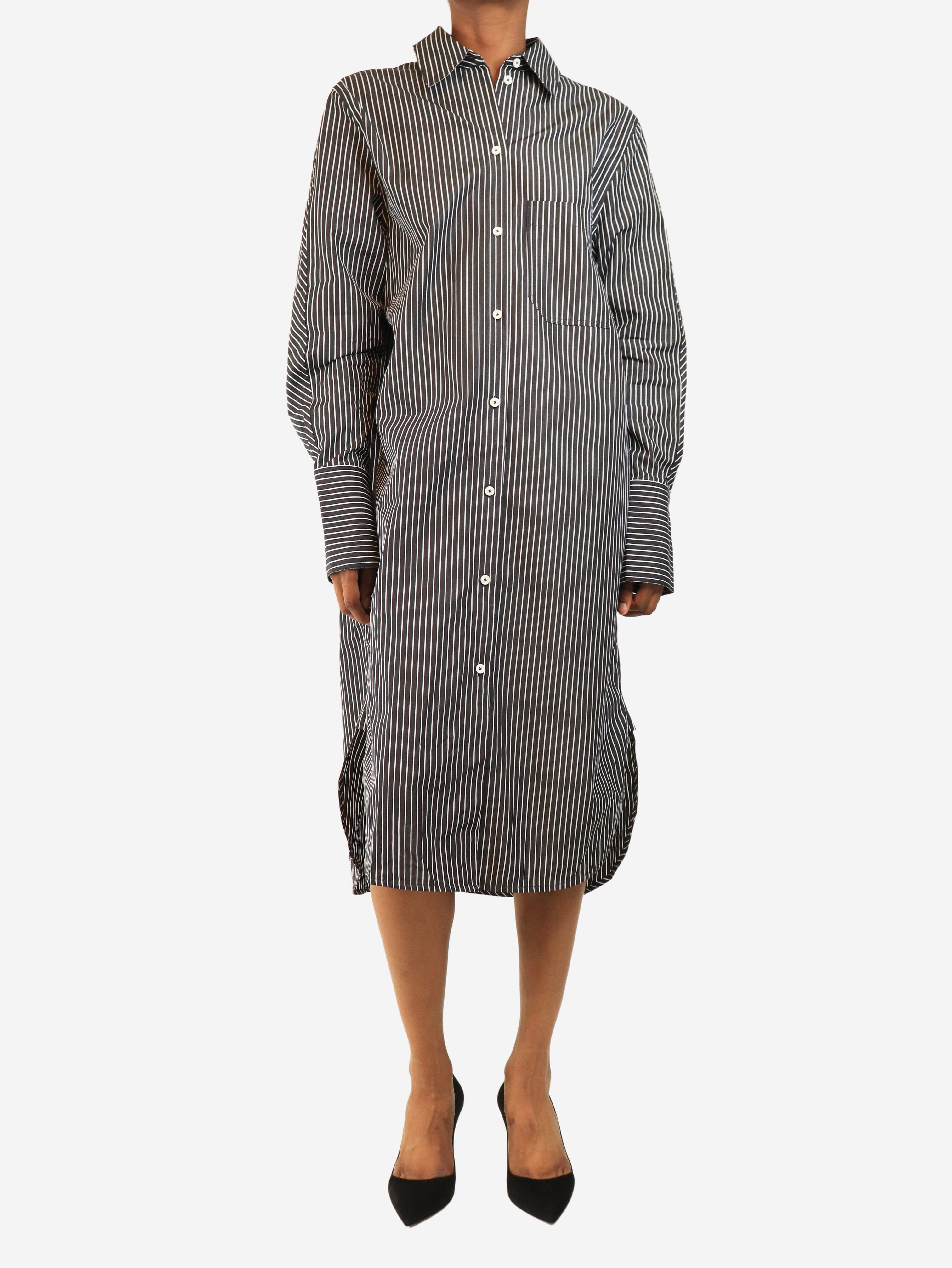 Navy oversized striped shirt dress - size UK 6 Dresses Toteme 