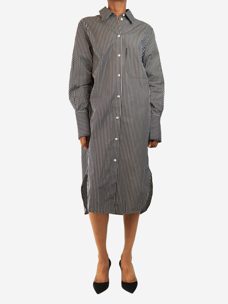 Navy oversized striped shirt dress - size UK 6 Dresses Toteme 