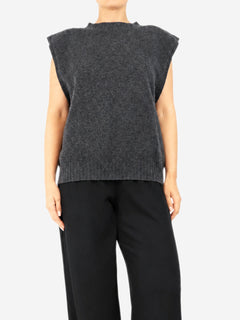 Charcoal knit vest - size UK 12 Knitwear Margret Howell 