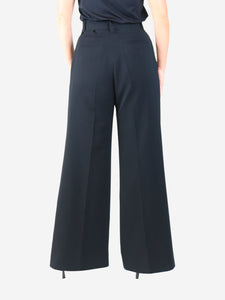 Emilia Wickstead Black belted crepe trousers - size UK 16