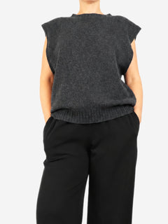 Charcoal knit vest - size UK 12 Knitwear Margret Howell 