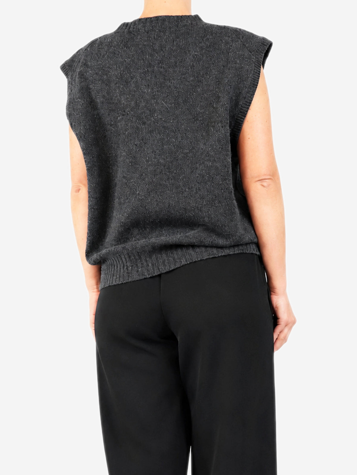 Charcoal knit vest - size UK 12 Knitwear Margret Howell 