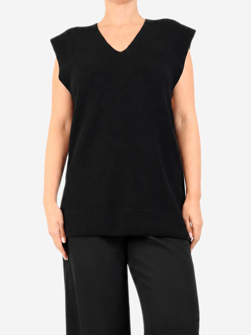 Black Lleyton knit vest - size L Knitwear The Row 