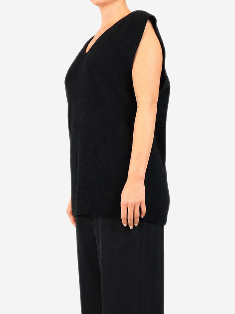 Black Lleyton knit vest - size L Knitwear The Row 