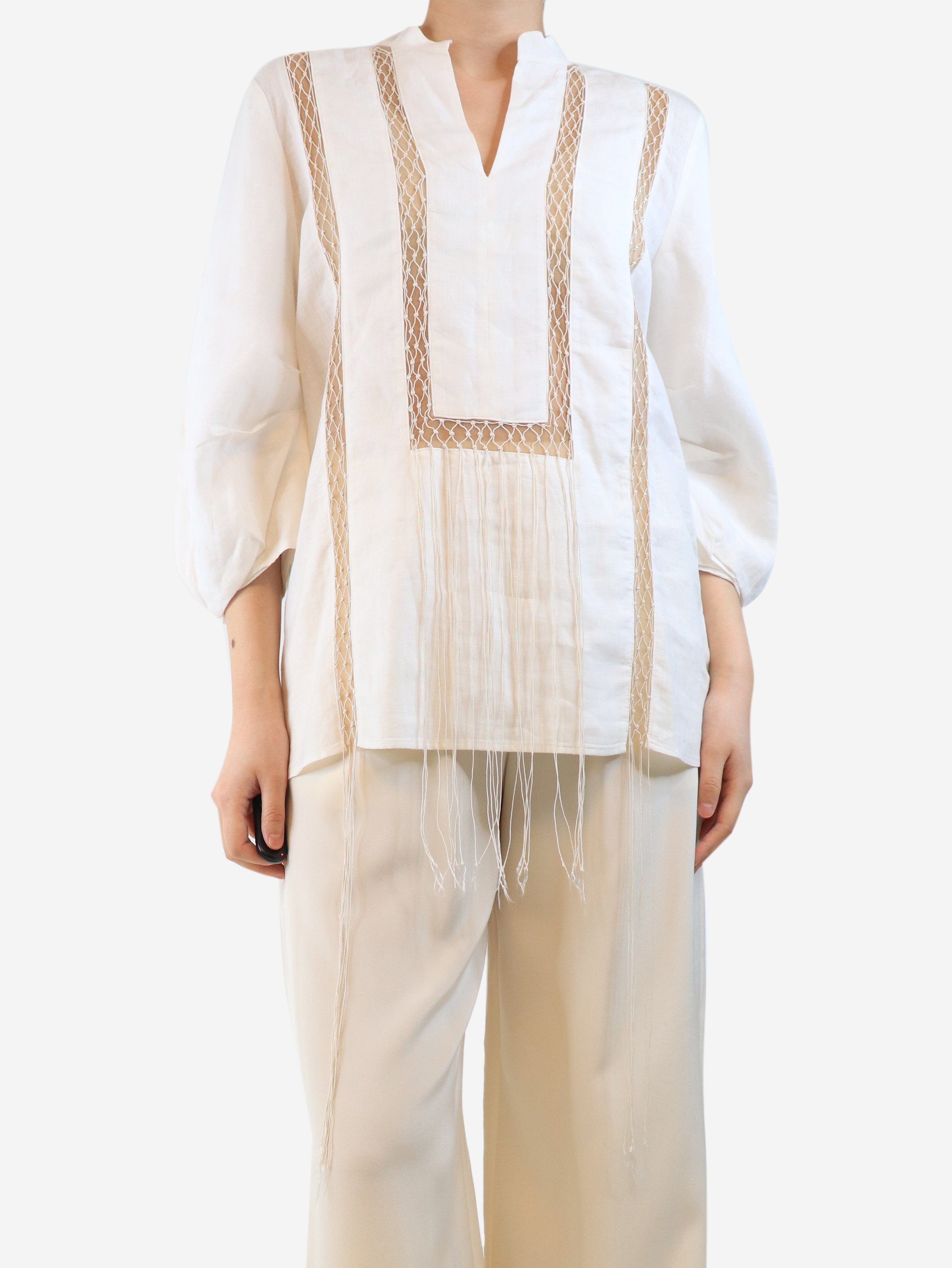 White linen blouse - size UK 10 Tops Gabriela Hearst 