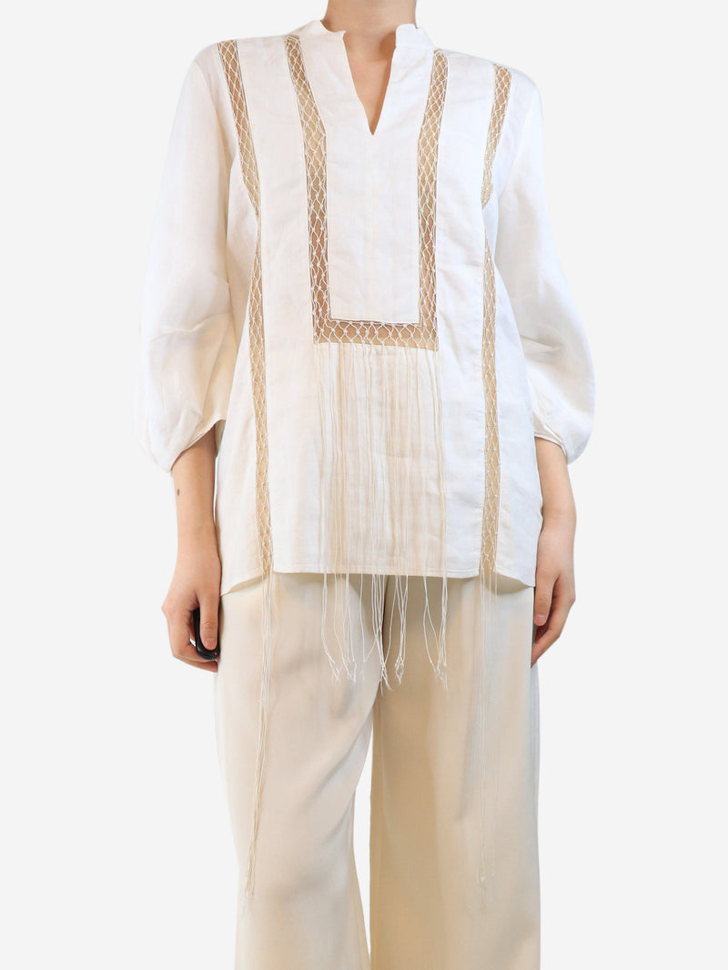 White linen blouse - size UK 10 Tops Gabriela Hearst 