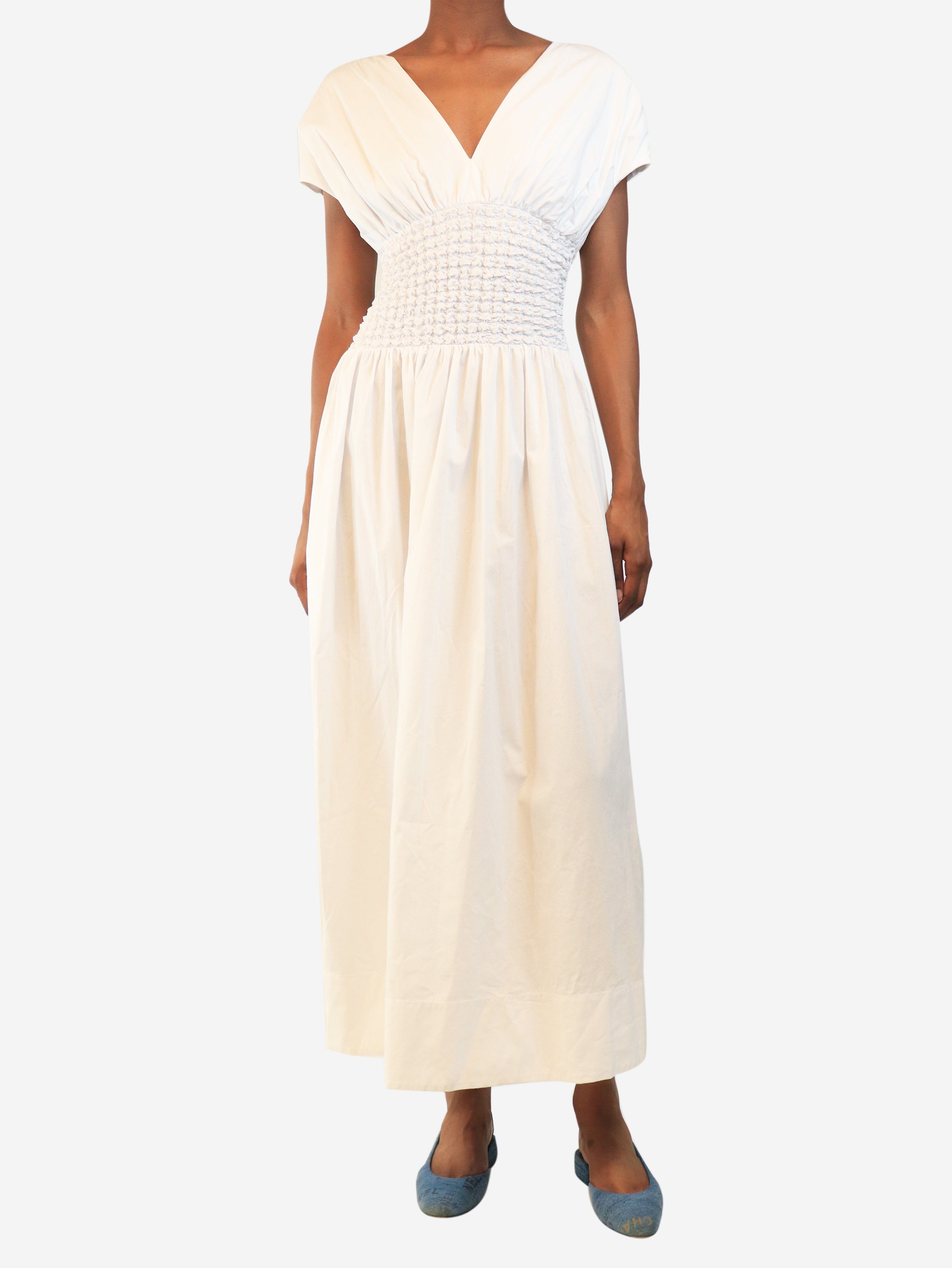 White v-neck midi dress - size XS Dresses Staud 