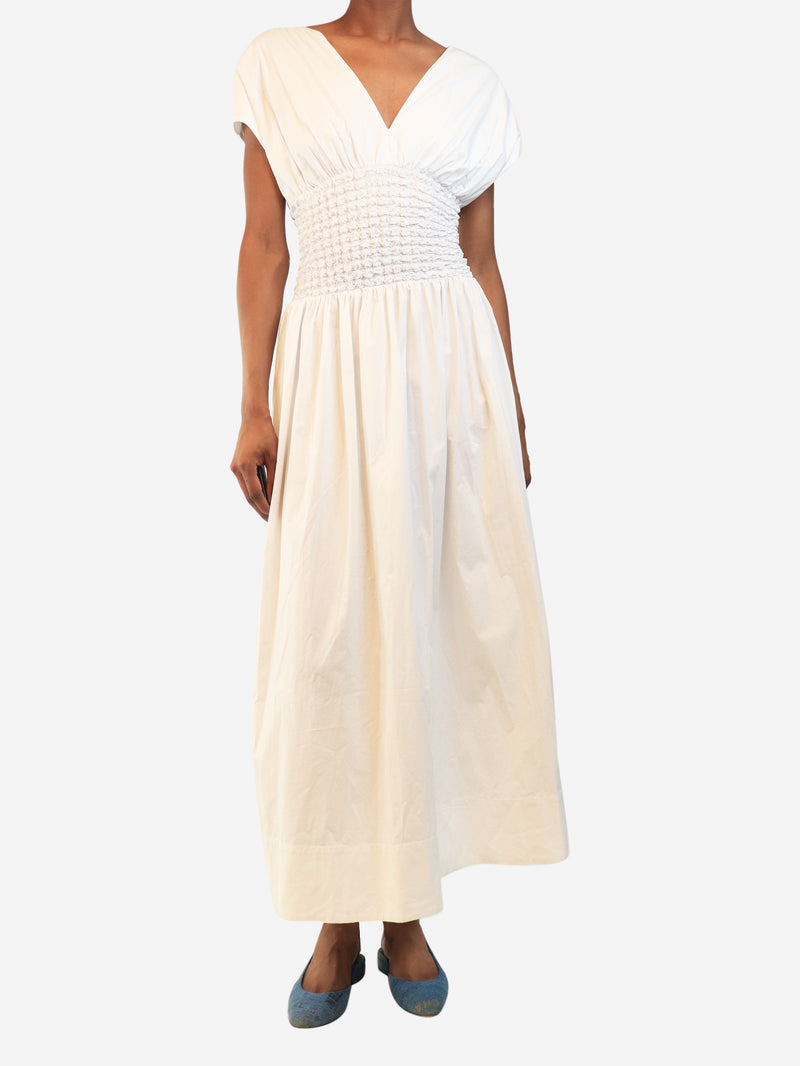 White v-neck midi dress - size XS Dresses Staud 
