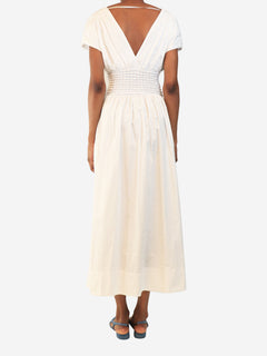 White v-neck midi dress - size XS Dresses Staud 
