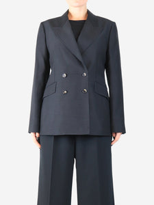 Gabriela Hearst Black double-breasted wool jacket - size UK 14