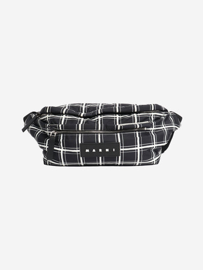 Black and white check nylon crossbody bag Cross-body bags Marni 