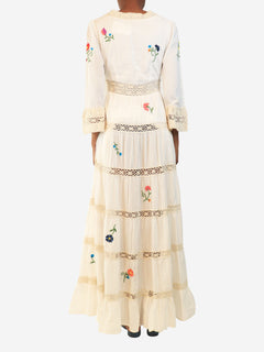 White flower embroidered maxi dress - size XXS Dresses Rixo 