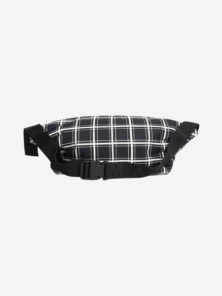 Black and white check nylon crossbody bag alternate image