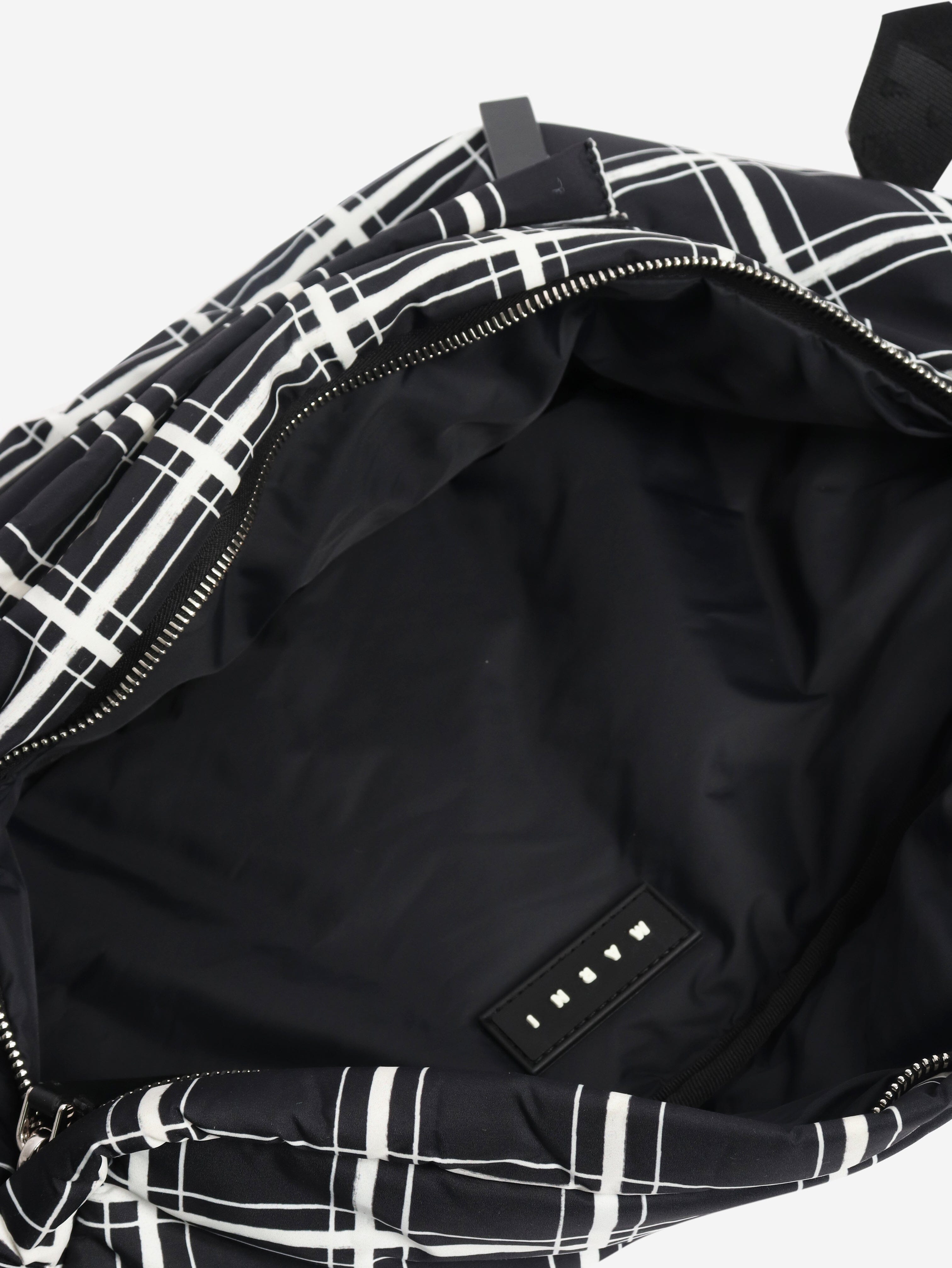 Black and white check nylon crossbody bag Cross-body bags Marni 